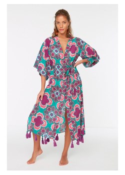 trendyol Kimono w kolorze turkusowo-fioletowym ze sklepu Limango Polska w kategorii Odzież plażowa - zdjęcie 165887247
