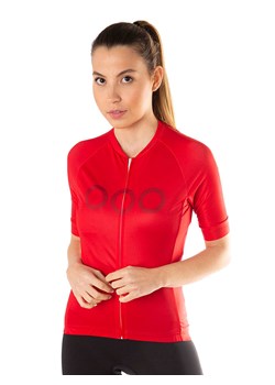 Ecoon Koszulka kolarska &quot;Galibier&quot; w kolorze czerwonym ze sklepu Limango Polska w kategorii Bluzki damskie - zdjęcie 165891389