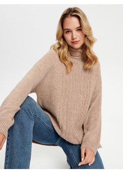 Sinsay - Sweter z ozdobnym splotem - beżowy ze sklepu Sinsay w kategorii Swetry damskie - zdjęcie 165894339