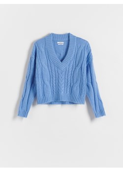 Reserved - Sweter z wełną - niebieski ze sklepu Reserved w kategorii Swetry damskie - zdjęcie 165985009