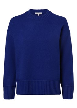 Marie Lund Damski sweter z wełny merino Kobiety Wełna merino błękit królewski jednolity ze sklepu vangraaf w kategorii Swetry damskie - zdjęcie 165986828