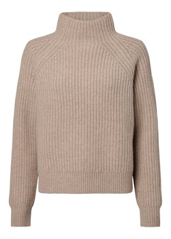 Marie Lund Damski sweter z wełny merino Kobiety Wełna taupe marmurkowy ze sklepu vangraaf w kategorii Swetry damskie - zdjęcie 165986829