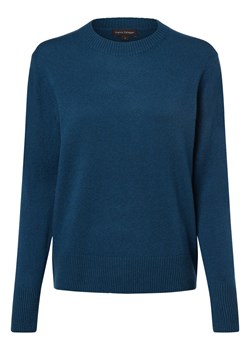 Franco Callegari Damski sweter z wełny merino Kobiety Wełna merino petrol marmurkowy ze sklepu vangraaf w kategorii Swetry damskie - zdjęcie 165986849