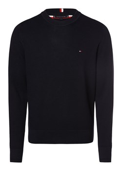 Tommy Hilfiger Sweter męski Mężczyźni Bawełna granatowy jednolity ze sklepu vangraaf w kategorii Swetry męskie - zdjęcie 165986855