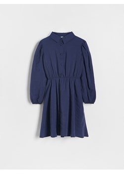 Reserved - Sukienka z modalu - granatowy ze sklepu Reserved w kategorii Sukienki dziewczęce - zdjęcie 165993776