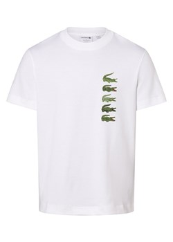 Lacoste T-shirt męski Mężczyźni Bawełna biały nadruk ze sklepu vangraaf w kategorii T-shirty męskie - zdjęcie 166001988