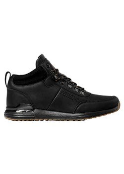 Skórzane buty męskie czarne Jogger Bustagrip ze sklepu ButyModne.pl w kategorii Buty zimowe męskie - zdjęcie 166008397