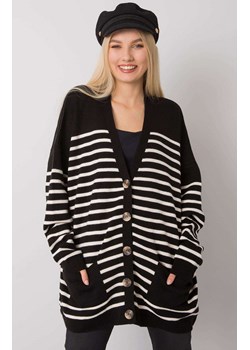Sweter damski w paski czarno-biały FE-SW-3346.56P, Kolor czarno-biały, Rozmiar one size ze sklepu Primodo w kategorii Swetry damskie - zdjęcie 166008875