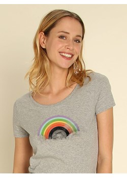 WOOOP Koszulka &quot;Rainbow Classics&quot; w kolorze szarym ze sklepu Limango Polska w kategorii Bluzki damskie - zdjęcie 166010938
