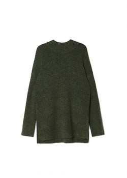 Cropp - Ciemnozielony sweter oversize z wełną - zielony ze sklepu Cropp w kategorii Swetry damskie - zdjęcie 166012115
