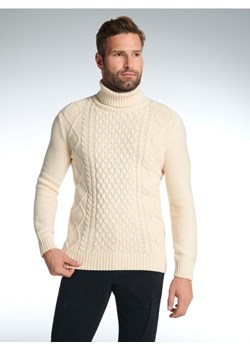 Sinsay - Sweter z golfem - kremowy ze sklepu Sinsay w kategorii Swetry męskie - zdjęcie 166013549