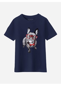 WOOOP Koszulka &quot;Happy dog&quot; w kolorze granatowym ze sklepu Limango Polska w kategorii T-shirty chłopięce - zdjęcie 166016245