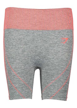 Gymshark Szorty funkcyjne &quot;Hyper-Amplify Seamless&quot; w kolorze szaro-czerwonym ze sklepu Limango Polska w kategorii Szorty - zdjęcie 166016297
