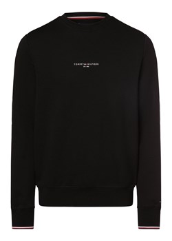 Tommy Hilfiger Męska bluza nierozpinana Mężczyźni Bawełna czarny jednolity ze sklepu vangraaf w kategorii Bluzy męskie - zdjęcie 166024407