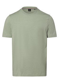BOSS T-shirt męski Mężczyźni Bawełna seledynowy jednolity ze sklepu vangraaf w kategorii T-shirty męskie - zdjęcie 166024418