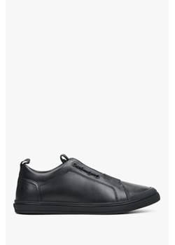 ES 8: Czarne skórzane sneakersy męskie na wiosnę Estro ze sklepu Estro w kategorii Trampki męskie - zdjęcie 166024895