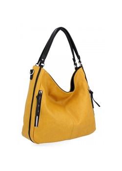 Uniwersalna Torebka Damska XL Na Co Dzień firmy Hernan HB0379 Żółta ze sklepu PaniTorbalska w kategorii Torby Shopper bag - zdjęcie 166030858