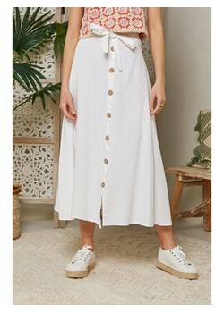 Lin Passion Lniana spódnica w kolorze białym ze sklepu Limango Polska w kategorii Spódnice - zdjęcie 166031329