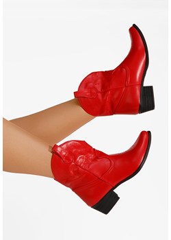 Czerwone kowbojki damskie Vernazza ze sklepu Zapatos w kategorii Botki - zdjęcie 166031505