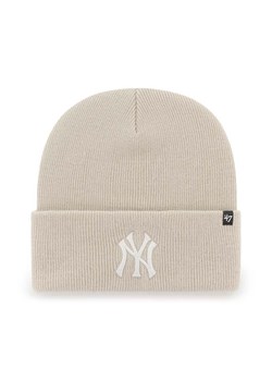47 brand czapka MLB New York Yankees kolor beżowy ze sklepu ANSWEAR.com w kategorii Czapki zimowe męskie - zdjęcie 166031548