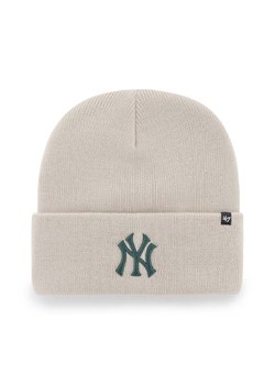 47brand czapka MLB New York Yankees kolor beżowy ze sklepu ANSWEAR.com w kategorii Czapki zimowe męskie - zdjęcie 166031569