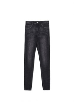 Cropp - Czarne jeansy skinny high waist - jasny szary ze sklepu Cropp w kategorii Jeansy damskie - zdjęcie 166041716