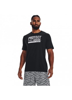 Męski t-shirt z nadrukiem Under Armour UA Protect This House - czarny ze sklepu Sportstylestory.com w kategorii T-shirty męskie - zdjęcie 166042367