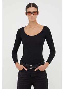 Samsoe Samsoe longsleeve SIK damski kolor czarny F00013016 ze sklepu PRM w kategorii Bluzki damskie - zdjęcie 166042417