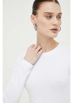 Samsoe Samsoe longsleeve ALEXA damski kolor biały F00013150 ze sklepu PRM w kategorii Bluzki damskie - zdjęcie 166042419