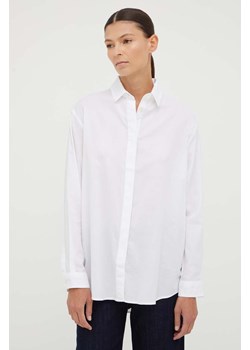Samsoe Samsoe koszula bawełniana CAICO damska kolor biały relaxed z kołnierzykiem klasycznym F14123548 ze sklepu PRM w kategorii Koszule damskie - zdjęcie 166042429
