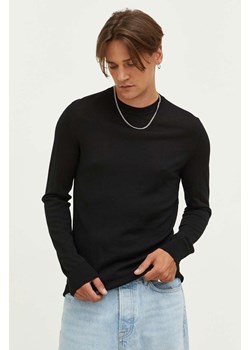 Samsoe Samsoe sweter wełniany męski kolor czarny lekki ze sklepu PRM w kategorii Swetry męskie - zdjęcie 166042465