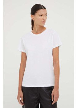 Samsoe Samsoe t-shirt bawełniany SOLLY kolor biały F00012050 ze sklepu PRM w kategorii Bluzki damskie - zdjęcie 166042479