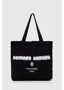 Samsoe Samsoe torebka FRINKA kolor czarny F20300113 ze sklepu PRM w kategorii Torby Shopper bag - zdjęcie 166042515