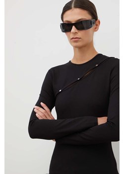 Samsoe Samsoe longsleeve damski kolor czarny ze sklepu PRM w kategorii Bluzki damskie - zdjęcie 166042517