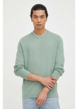 Samsoe Samsoe sweter Gunan męski kolor zielony M20200110 ze sklepu PRM w kategorii Swetry męskie - zdjęcie 166042747