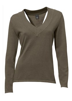 Heine Sweter w kolorze khaki ze sklepu Limango Polska w kategorii Swetry damskie - zdjęcie 166044908