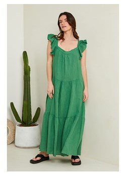 Le Monde du Lin Lniana sukienka w kolorze zielonym ze sklepu Limango Polska w kategorii Sukienki - zdjęcie 166048107
