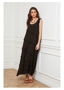 Fleur de Lin Lniana sukienka &quot;Goship&quot; w kolorze czarnym ze sklepu Limango Polska w kategorii Sukienki - zdjęcie 166048827