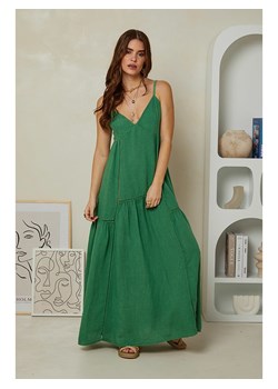 Rodier Lin Lniana sukienka w kolorze zielonym ze sklepu Limango Polska w kategorii Sukienki - zdjęcie 166049336