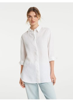 OPUS Lniana bluzka &quot;Fython solid&quot; w kolorze białym ze sklepu Limango Polska w kategorii Koszule damskie - zdjęcie 166049649