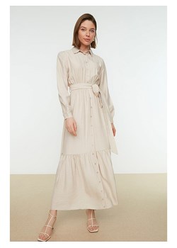 trendyol Sukienka w kolorze beżowym ze sklepu Limango Polska w kategorii Sukienki - zdjęcie 166051997