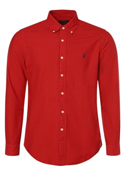 Polo Ralph Lauren Koszula męska Mężczyźni Modern Fit Bawełna czerwony jednolity button down ze sklepu vangraaf w kategorii Koszule męskie - zdjęcie 166055397