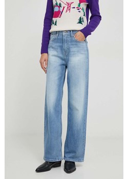 Pepe Jeans jeansy damskie kolor niebieski ze sklepu ANSWEAR.com w kategorii Jeansy damskie - zdjęcie 166056416
