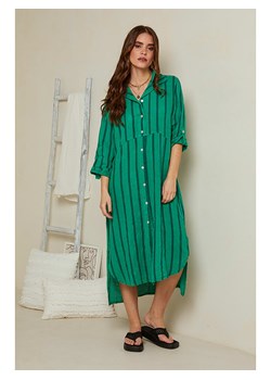 Rodier Lin Lniana sukienka w kolorze zielonym ze sklepu Limango Polska w kategorii Sukienki - zdjęcie 166057586