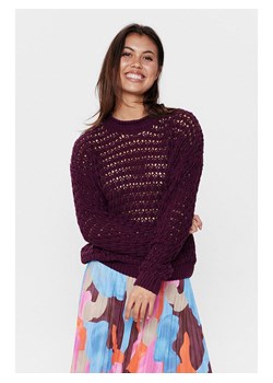 NÜMPH Sweter &quot;Trisia&quot; w kolorze ciemnofioletowym ze sklepu Limango Polska w kategorii Swetry damskie - zdjęcie 166057848