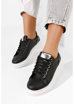 Czarne sneakersy na platformie Thersa ze sklepu Zapatos w kategorii Trampki damskie - zdjęcie 166060048