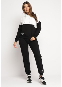 Czarny 2-częściowy Komplet Dresowy z Bluzą i Spodniami Serinna ze sklepu Born2be Odzież w kategorii Dresy damskie - zdjęcie 166060279
