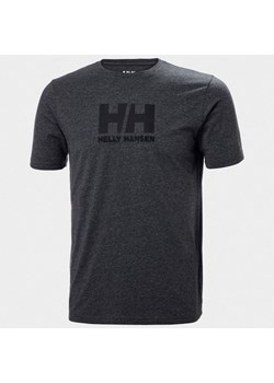 Męski t-shirt z nadrukiem HELLY HANSEN HH LOGO T-SHIRT - szary ze sklepu Sportstylestory.com w kategorii T-shirty męskie - zdjęcie 166060519