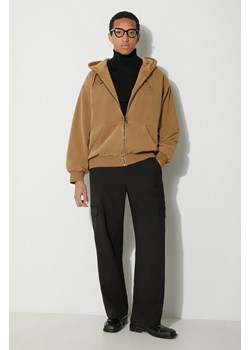 Carhartt WIP bluza bawełniana Hooded Vista Jacket męska kolor brązowy z kapturem gładka I029524.1CMGD ze sklepu PRM w kategorii Bluzy męskie - zdjęcie 166070357