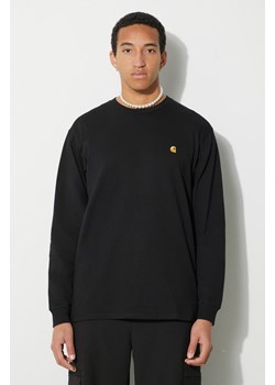 Carhartt WIP longsleeve bawełniany L/S Chase T-Shirt kolor czarny gładki I026392.00FXX ze sklepu PRM w kategorii T-shirty męskie - zdjęcie 166070367